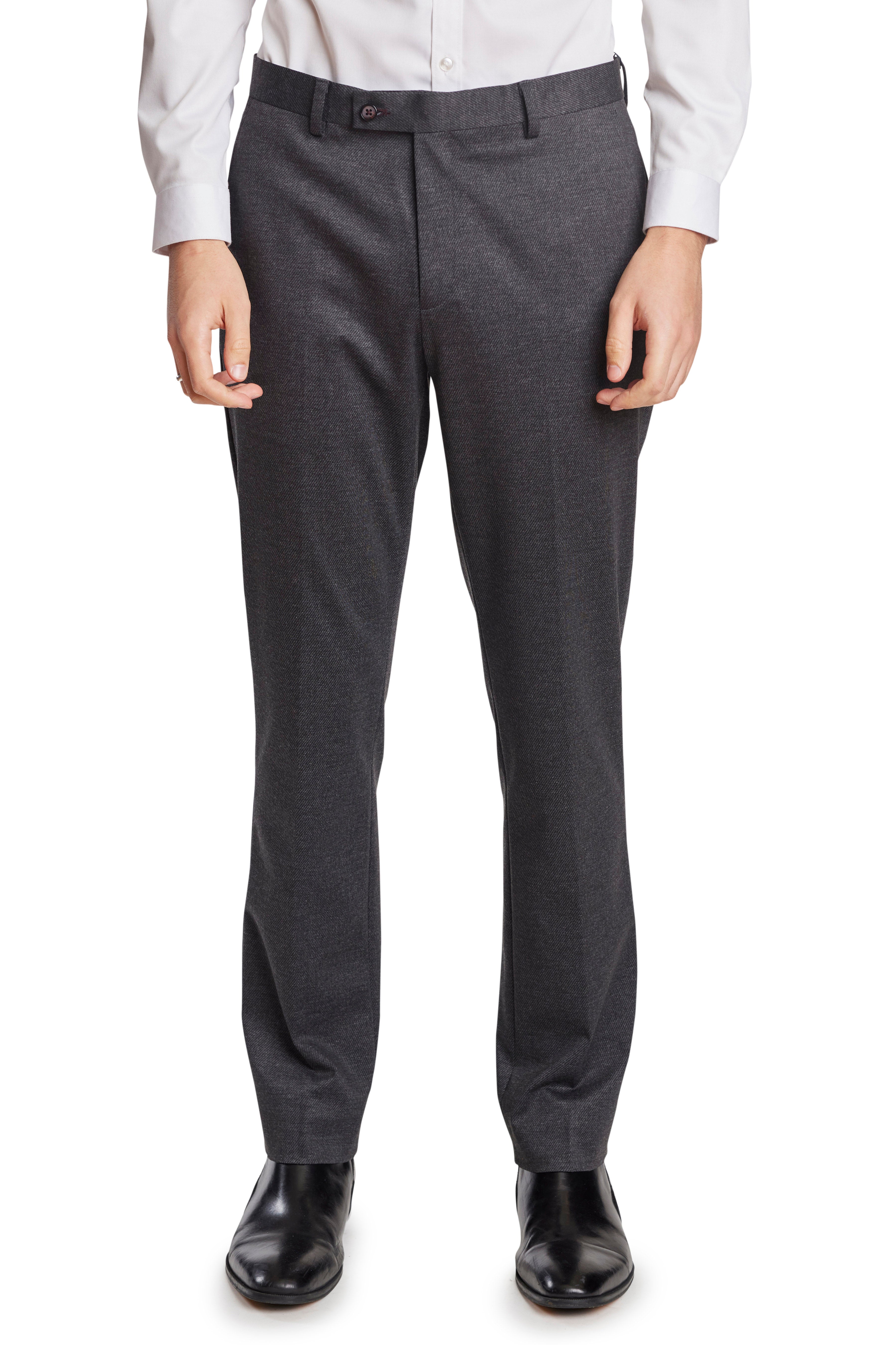 Buy LOUIS PHILIPPE Dark Grey Mens Super Slim Fit Check Formal Trousers |  Shoppers Stop
